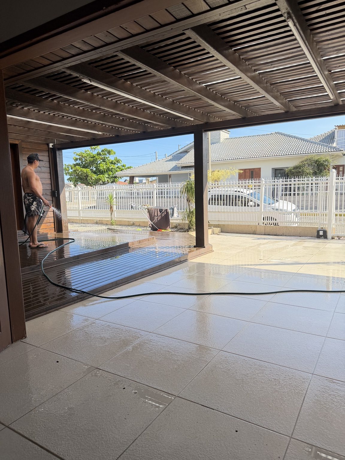 Covered patio and deck